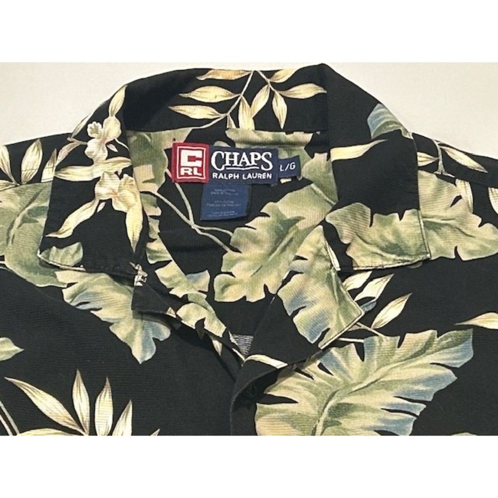 Chaps Ralph Lauren Men's Tropical Hawaiian Short-Sleeve Button-Up Shirt - Size L